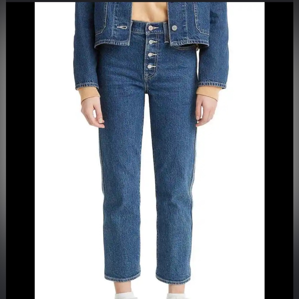 Levi’s premium Wedgie straight ankle jeans with utility pockets
